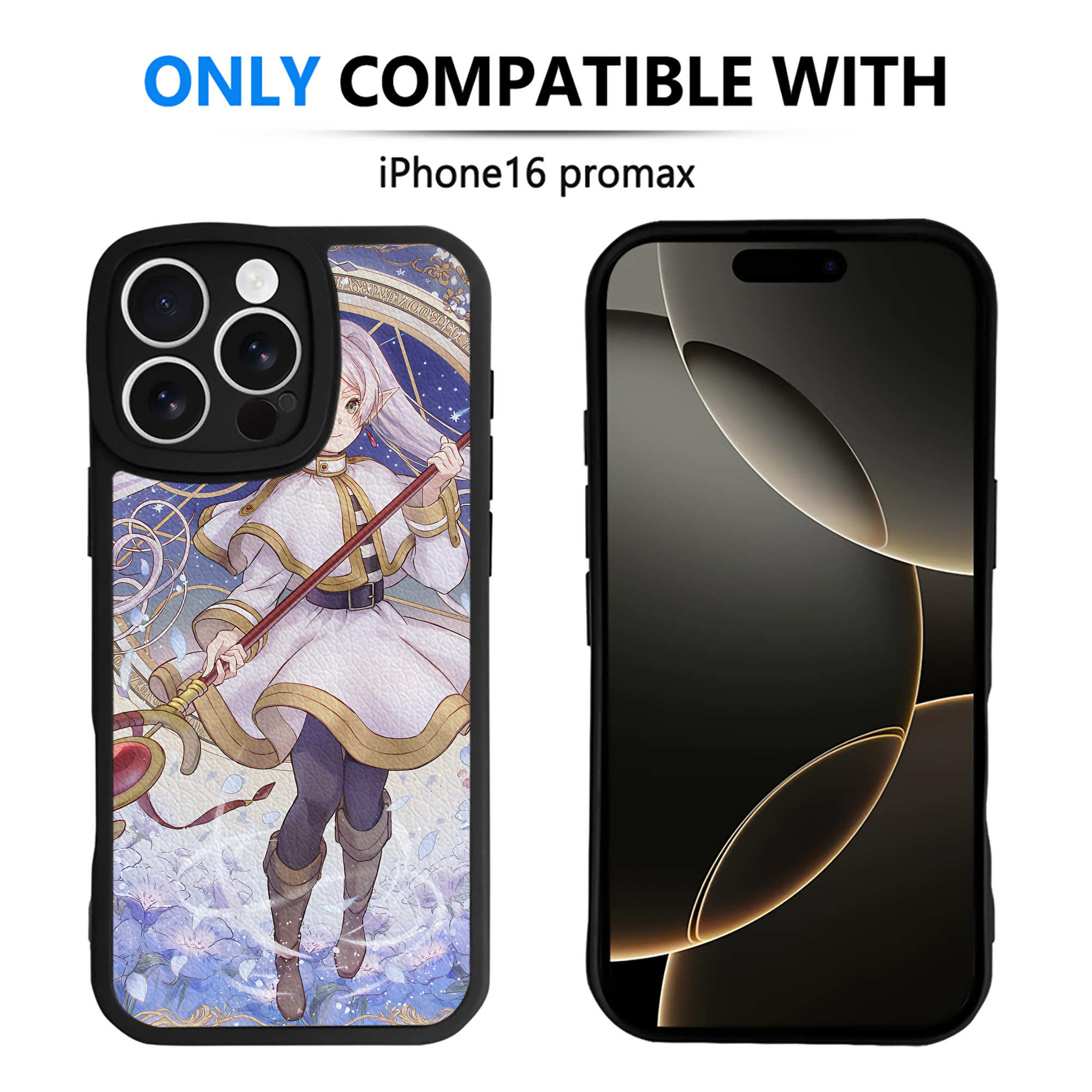 （画像用） 葬送のフリーレン Frieren 【iPhone 16シリーズ対応】シリコンスマホケース（レザー調） 材質：シリコン